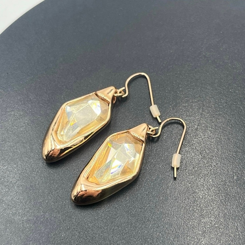 Robert Lee Morris RLM Soho Rose Gold Plating and Glass Drop Dangle‎ Earrings